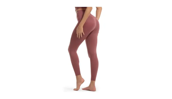 COMFELIE Infinity Seamless Workout Leggings for Women Seamless Leggings for Exercise Running Active Yoga Pants Red X-Large