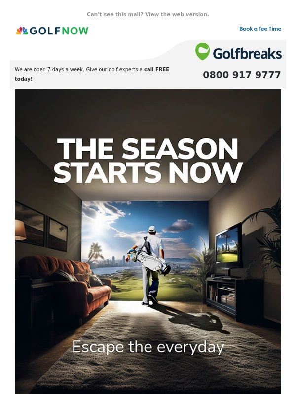 Golf Now - The season starts now!