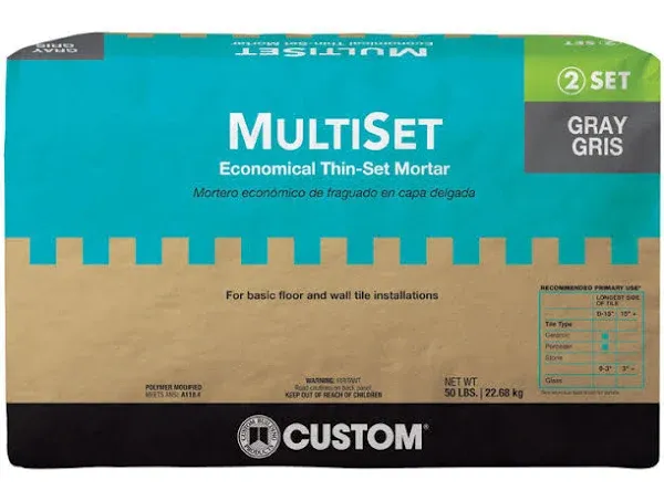 Custom MultiSet Modified Thin-Set Mortar