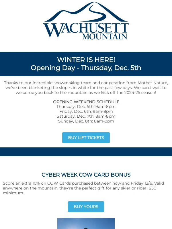 Wachusett Mountain - Opening Day is
