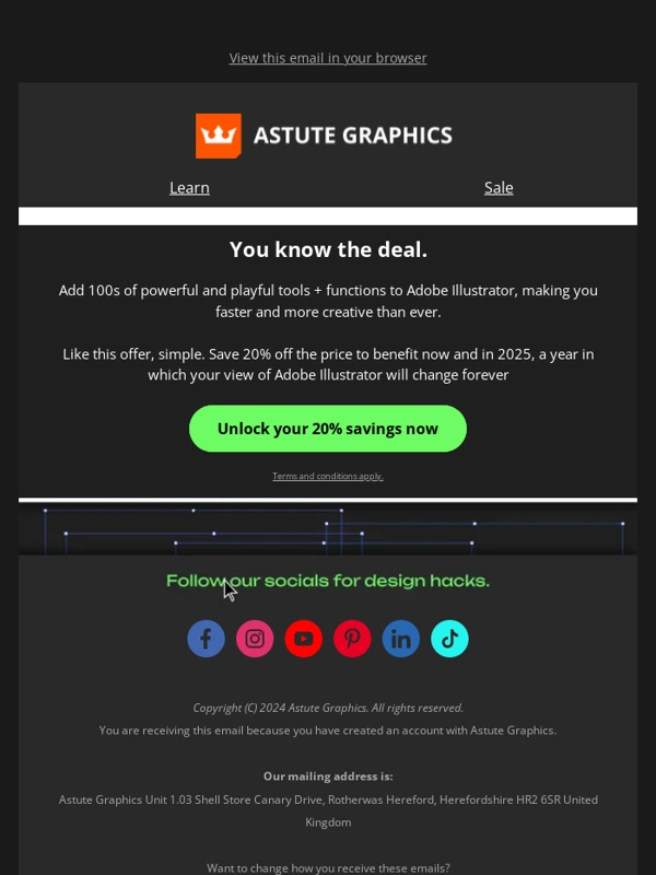 Astute Graphics - ? Deal of the year. 20% off