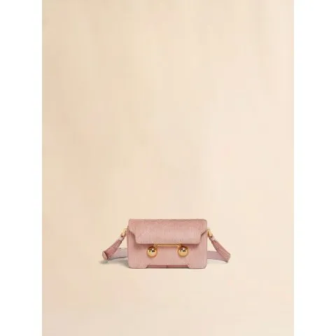 Marni Light pink long hair calfskin Trunkaroo Mini shoulder Bag