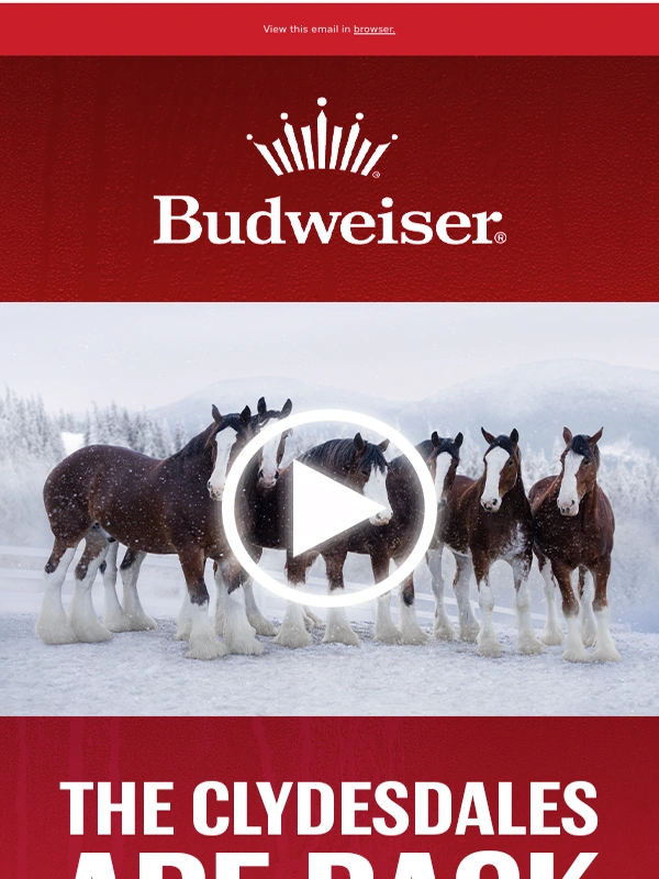 Budweiser - THE CLYDESDALES ARE BACK