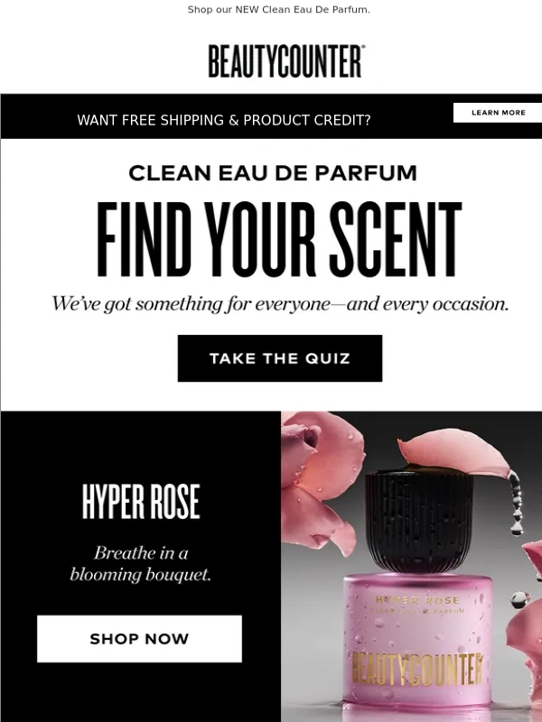 BeautyCounter - Take the quiz,find your scent