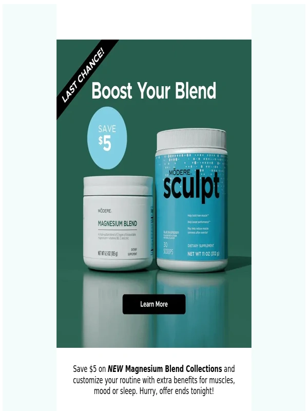 Modere - Last chance! NEW Magnesium Blend sale end tonight!