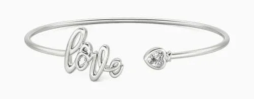 "To Be Loved" Open Bangle Bracelet