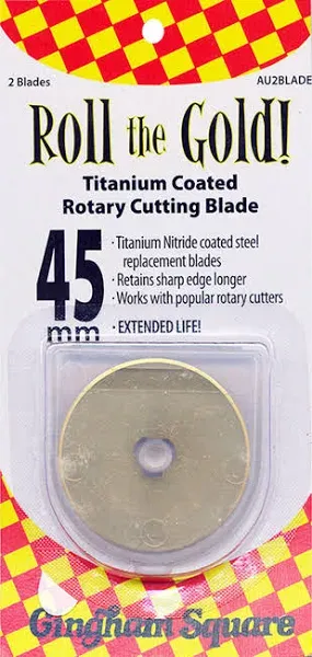 Roll The Gold! Titanium Coated Rotary Cutting Blade 45mm 2/Pkg