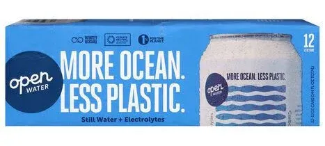 Open Water Sparkling Water + Electrolytes Case of 12