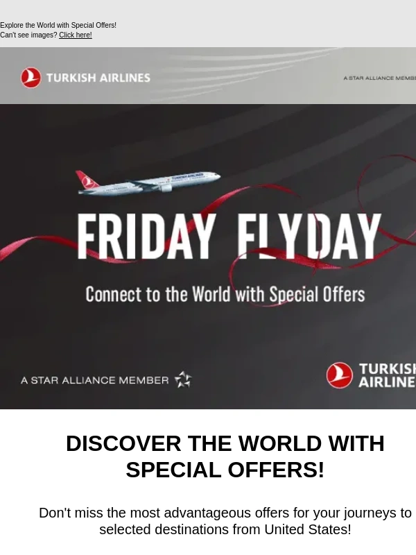 Turkish Airlines - The most advantageous day of the year: Friday Flyday