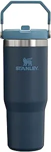 Stanley IceFlow Stainless Steel Tumbler - Vacuum Insulated Water Bottle for Home, Office or Car Reusable Cup with Straw Leak Resistant Flip Cold for 12 Hours or Iced for 2 Days, Navy, 30oz