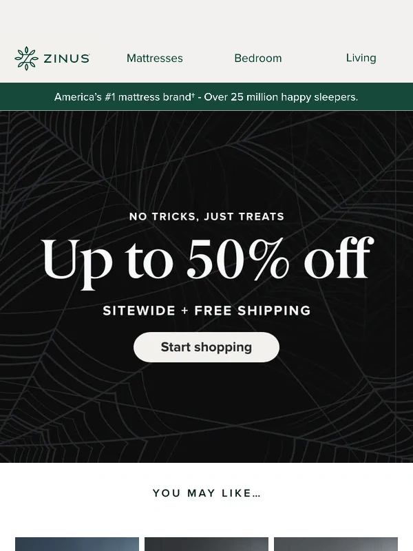 Zinus - ? No Tricks,Just Treats: Up to 50% Off