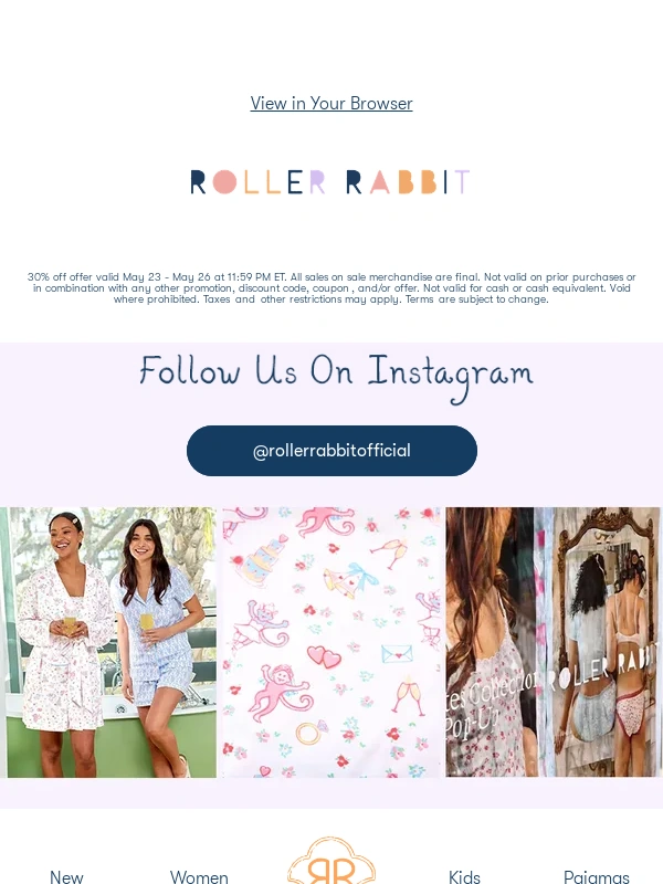 Roller Rabbit - Last Day: Take 30% Off The Outlet