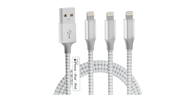 iPhone Charger 3pack 10FT Apple MFi Certified Long Lightning Cable Fast Charging Nylon Braided USB Charging Cable High Speed Transfer Cord for iPhone 14 13/12/11 Pro Max/XS MAX/XR/XS/X/8/7/Plus/6S