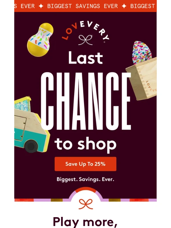 Lovevery - Last chance to save up to 25% ⌛