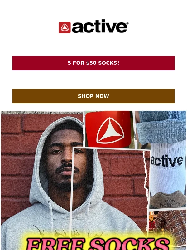 Active Ride Shop - ⚡5 For $50 Socks!