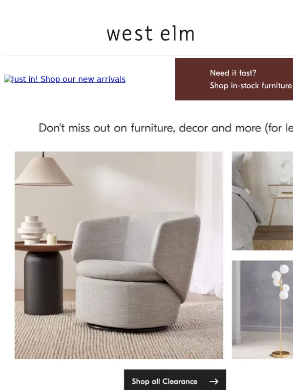 West Elm UK - N-E-W items added to clearance!