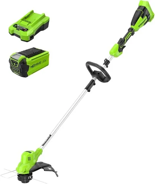 Greenworks 40V 15" Cordless String Trimmer with 2.0Ah Battery and Charger Included