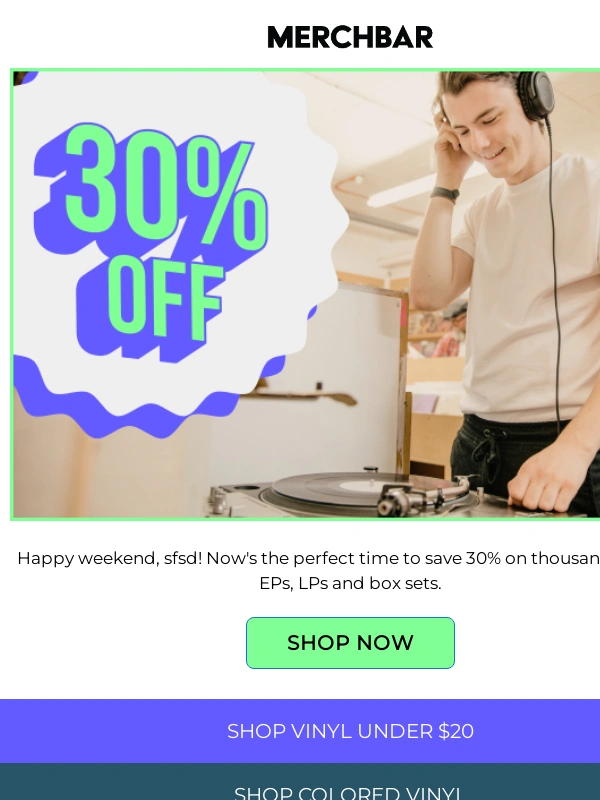 Merchbar - Saturdays were made for vinyl