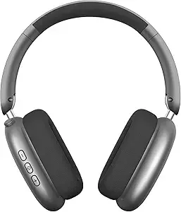 Wentronic Y01 Wireless Over Ear Headphones, Noise Canceling Bluetooth 5.3 Headphones with Microphones,Hi-Res Audio,48H Playtime,Foldable,Breathable Soft Earpads for iOS/Android/Samsung/PC-Space Grey