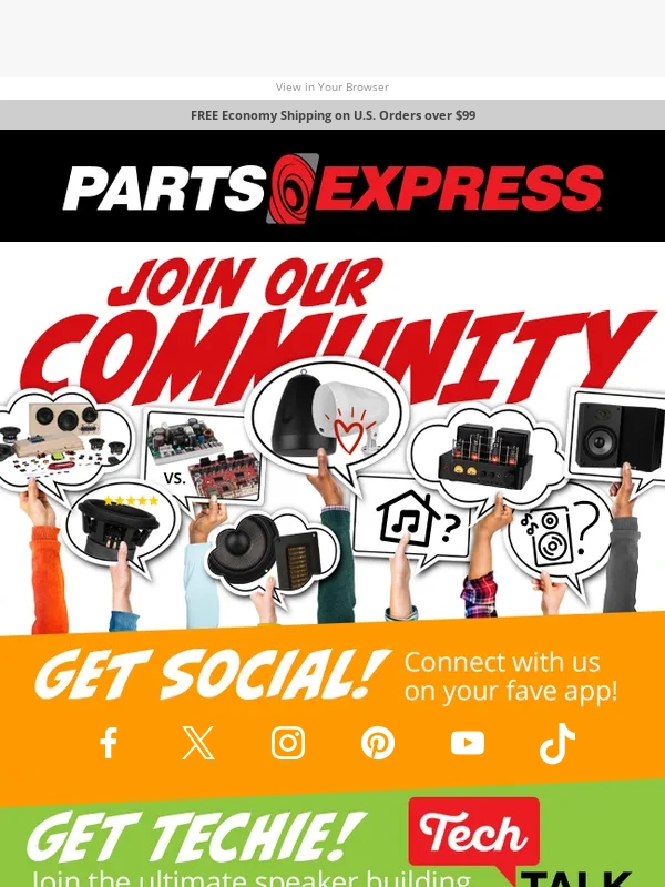 Parts Express - Get Connected,Get Inspired,GET YOUR DEAL!
