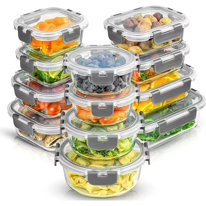 JoyJolt 24-Piece Glass Storage Containers with Leakproof Lids Set