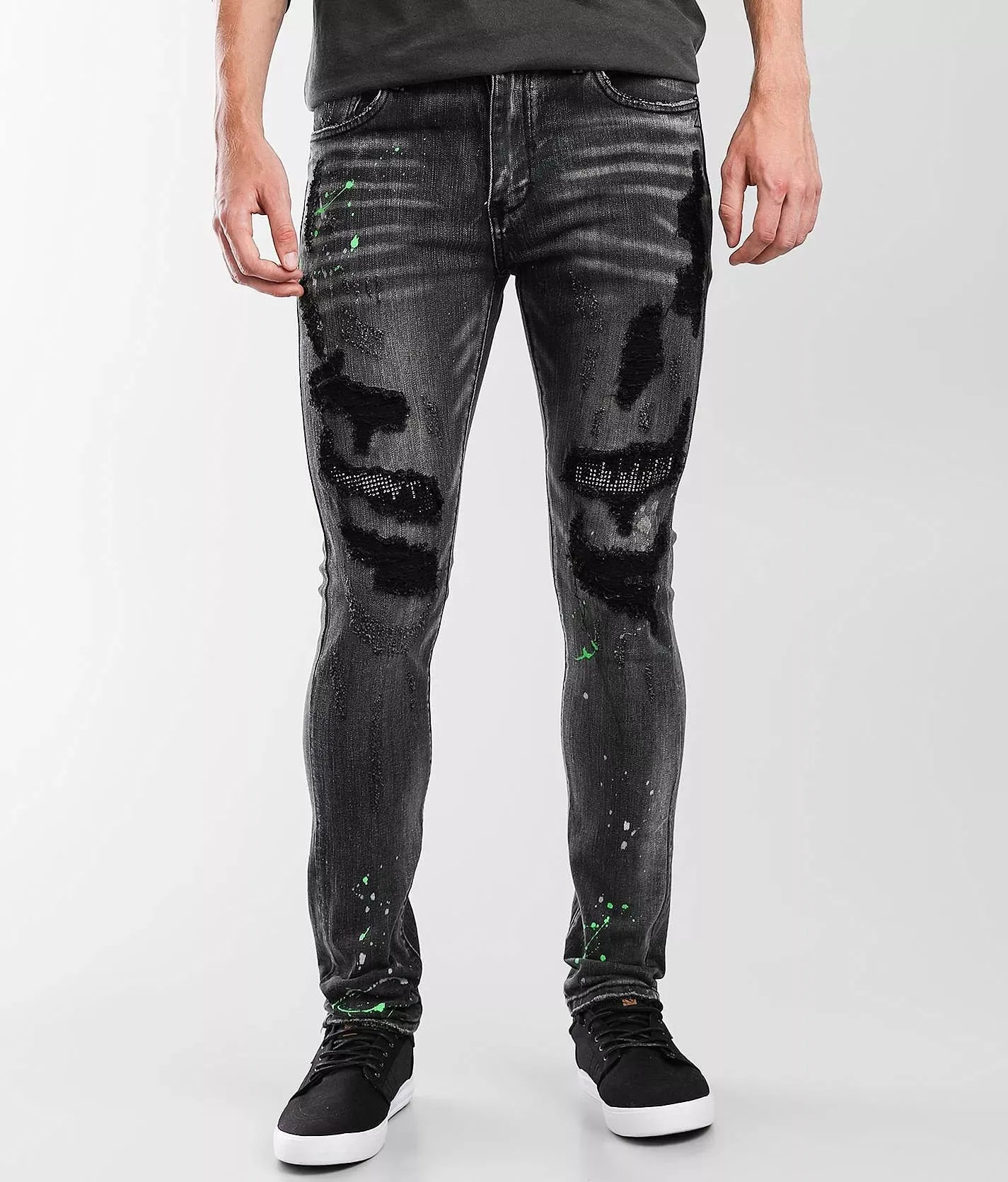 Industrial Indigo Skinny Stretch Jean  - male - Size: 34x34;Short;Regular;Long