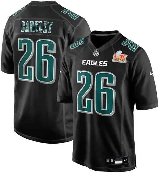 Men's Nike Carbon Philadelphia Eagles Super Bowl LIX Fashion Game Jersey