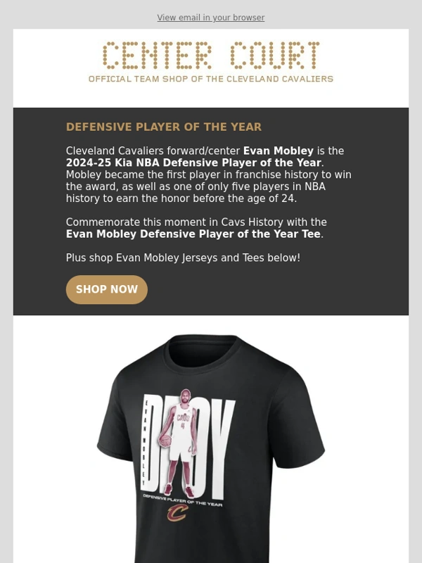 NBA League Pass - Evan Mobley Defensive Player of the Year Tee