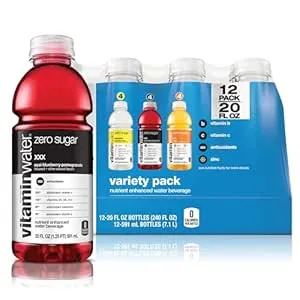 vitaminwater zero variety pack nutrient enhanced water w/ vitamins, 20 fl oz, 12 Pack