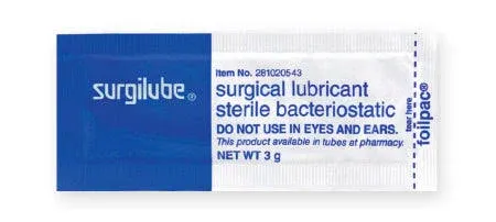 Surgilube Lubricating Jelly 3 Gram Individual Packet