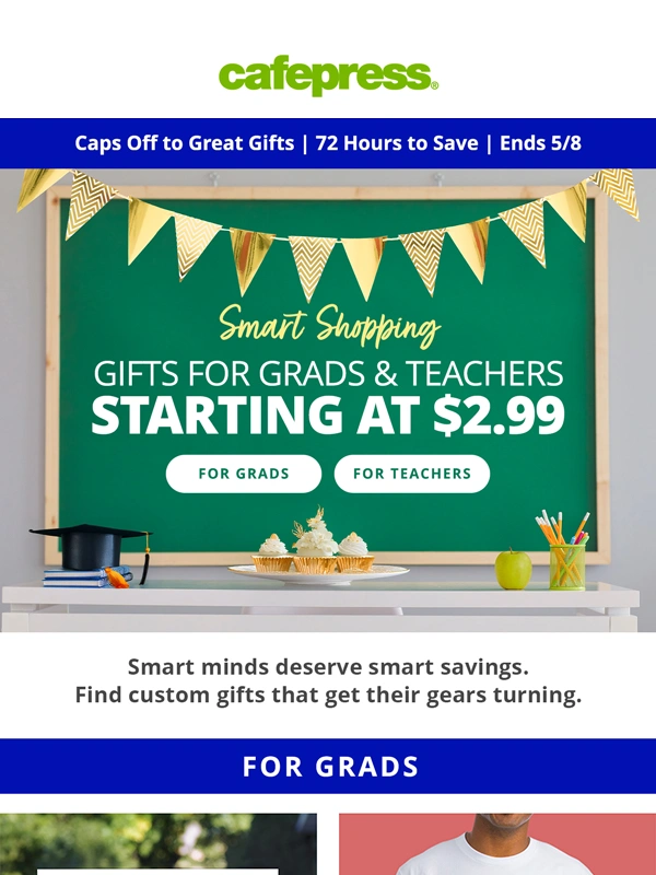 CafePress - From $2.99! A+ Gifts for Grads & Teachers