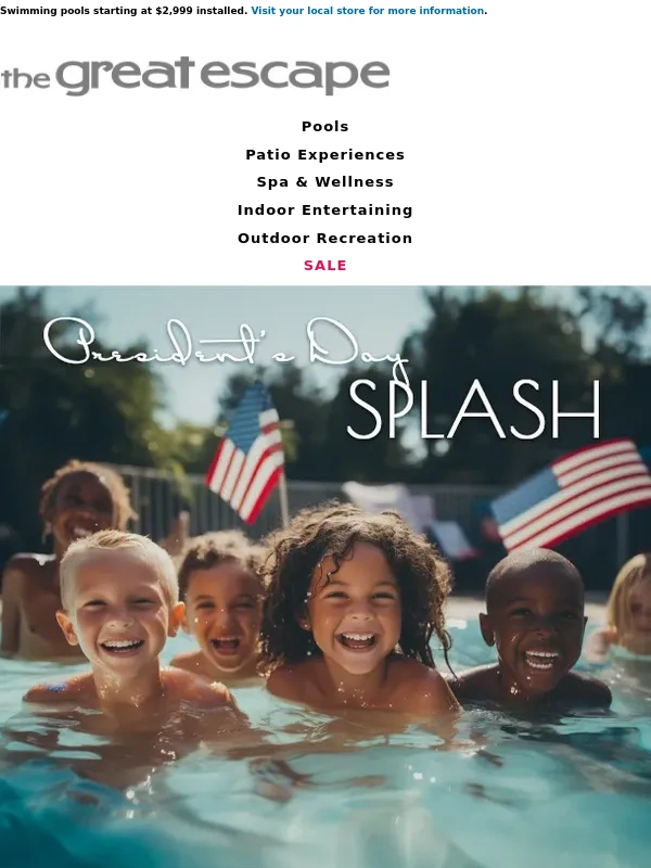 The Great Escape - ??? Dive into Presidents' Day with a Splash! ???