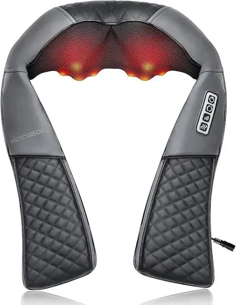 Medcursor Neck Shoulder Massager with Heat Electric Shiatsu Back Massage Device