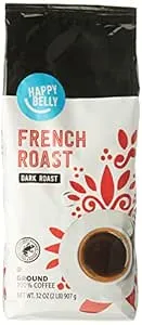 Amazon Brand - Happy Belly French Roast Ground Coffee, Dark Roast, 2 pound (Pack of 1)