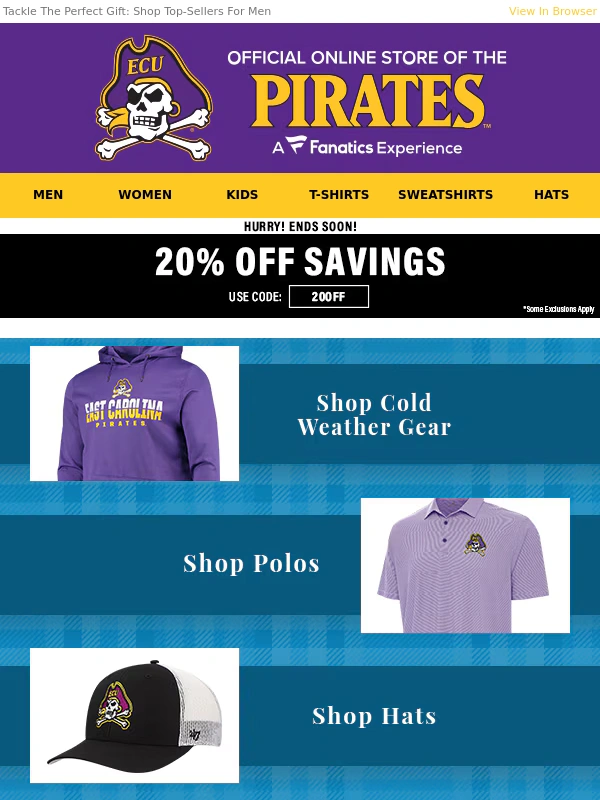 Carolina - 20% Off >> Wrap Up Winning Pirates Gifts for Him!