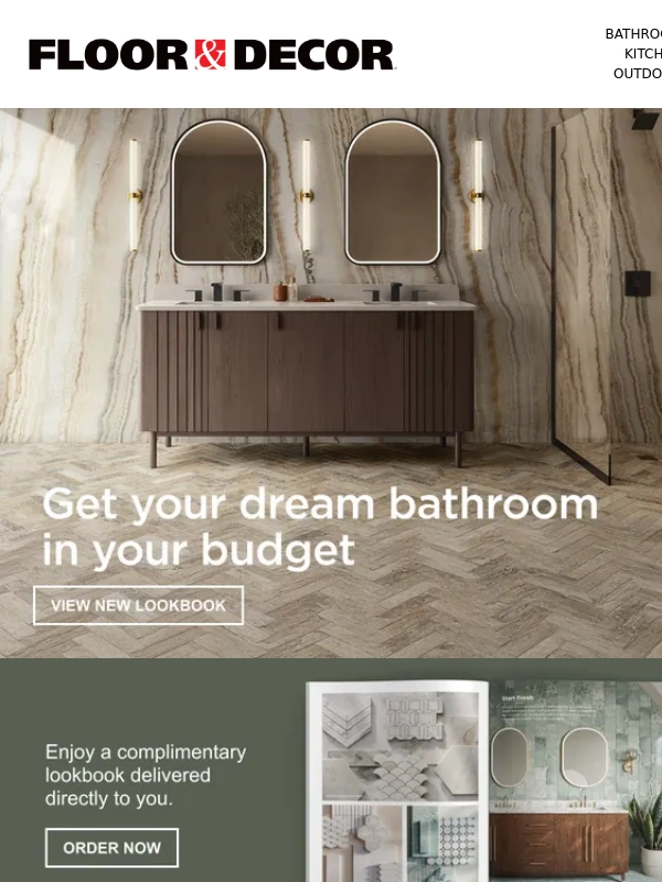 Floor & Decor - Make a splash with the NEW Bathroom Lookbook