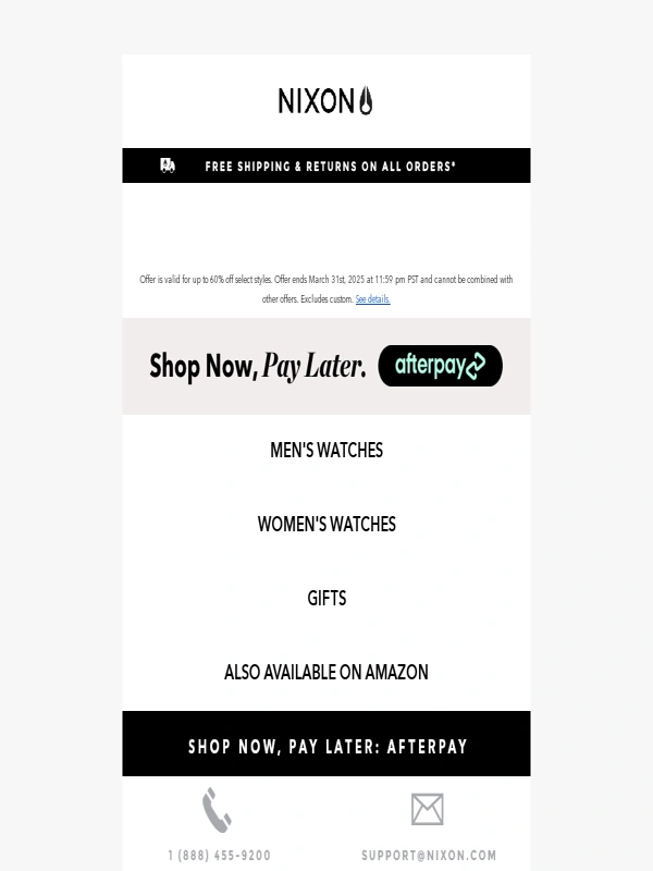 Nixon - These styles are up to 60% off ?