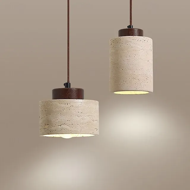 Nordic Natural Stone Pendant Light Cylinder Small Mid Century Modern Hanging 85-265V 2025 - $67.99