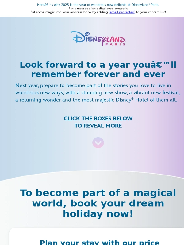 Disneyland Paris - Open all that’s new at Disneyland® Paris in 2025