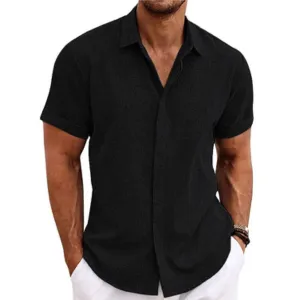 Men's Linen Short Sleeve Shirt