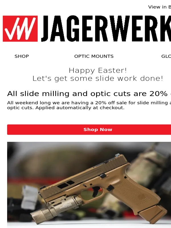 Jagerwerks - Easter Sunday Sale? At JagerWerks? Let's go!