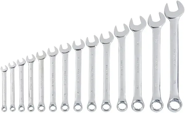 Pittsburgh Hand Tools Fully Polished Metric Combination Wrench Set 68790