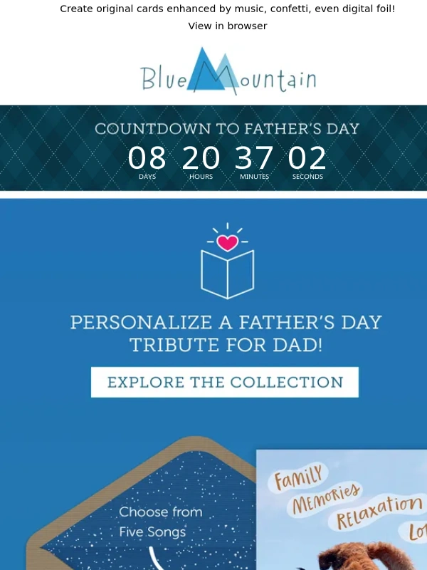 Blue Mountain - Celebrate Father’s Day with Creatacards! ???✨