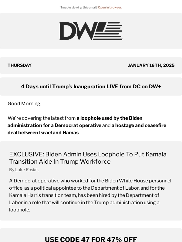 Black Rifle Coffee Company - Israel and Hamas reach a hostage and ceasefire deal