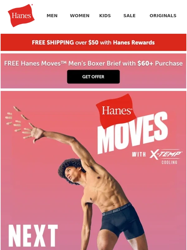Hanes - NEW Men's Underwear for Next Level Comfort