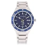 U.S. Polo Assn. Adult Male Silver Bracelet Analog Watch