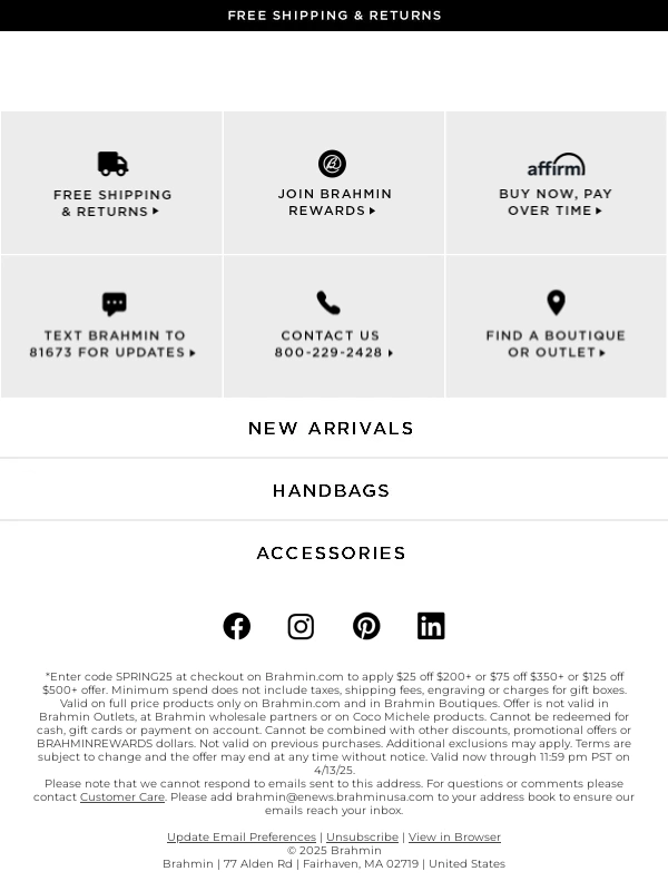 Brahmin - Treat yourself & SAVE ?