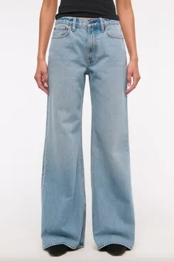 Abercrombie & Fitch Mid Rise Baggy Bootcut Jean