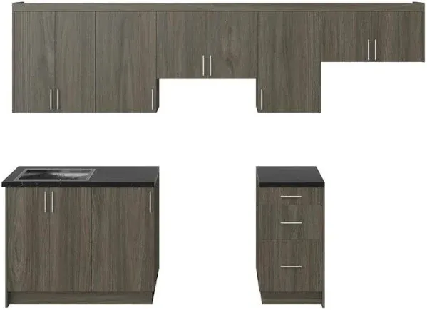 J Collection Timberline Assembled Slab Base Kitchen Cabinet