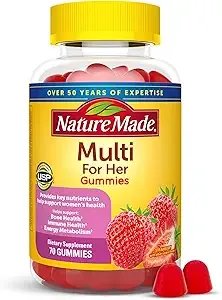 70-Count Nature Made Women's Daily Nutritional Support Multivitamin Gummies